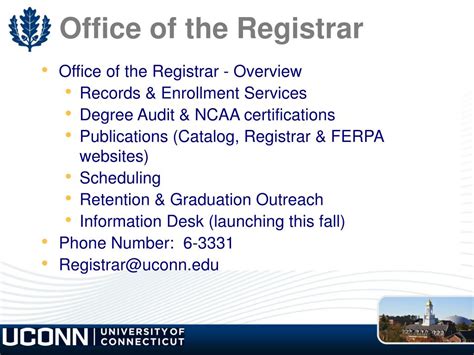 Office of the Registrar – UCNJ .